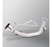 Motorcycle Exhaust Pipe For GY6 125 150 125CC 150CC Scooter 51mm Exhaust Muffler Front Link Pipe Tube With Bracket Connection Exhaust Pipe Silencer(Color 1)