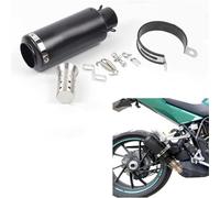 Motorcycle exhaust pipe For H-ONDA For Y-AMAHA 60MM Motorcycle Exhaust Pipe Slip-on Muffler Silencers(Black- Silver)