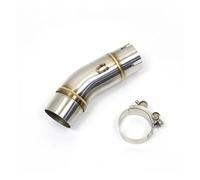 motorcycle exhaust pipe For Kawasaki For Ninja 400 For Ninja400 EX400 Z400 2017-2021 51mm Motorcycle Exhaust Middle Link Pipe Slip-on(Silver)
