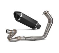 motorcycle exhaust pipe For Kawasaki For Z650 For Ninja650 2017-2023 Rotate Front Pipe Connect 370MM Muffler With DB Killer Full System Motorcycle Exhaust(D BLACK)
