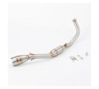 Motorcycle Exhaust Pipe For Nmax 125 155 2021 2022 Stainless Steel Front Link Pipe H2O Sensor Motorcycle Exhaust Systems Slip On Middle Intermediate Connecting Pipe