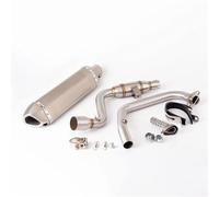Motorcycle Exhaust Pipe For Suzuki Gixxer 155 GSX150F Motorcycle Exhaust Header Mid Link Pipe Slip On Muffler With DB Killer(A3)