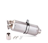 Motorcycle Exhaust Pipe For Suzuki GSXR750 Motorcycle Double Outlet Hole Exhaust Escape Pipe Muffler DB Killer(C)