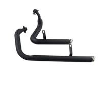 Motorcycle Exhaust Pipe For Virago XV125/250 XV250 XV125 Motorcycle Full Exhaust System Dual Pipes Twin Tail Slash Cut Muffler End(Black)