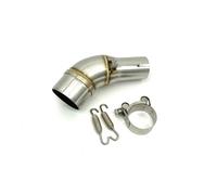 Motorcycle Exhaust Pipe For YZF For R3 R25 For MT-03 Motorcycle Slip On Exhaust Pipe Adapter Connector Coating Process Middle Pipe Middle Intermediate Connecting Pipe(Short)