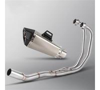 Motorcycle Exhaust Pipe Modification Full System Front Connecting Pipe With Muffler Suitable For Yamaha YZF R3 R25 MT03(Style 2)