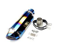 Motorcycle Exhaust Pipe Motorbike Exhaust Muffler 38-51MM Refit Silencers Stainless Steel Universal Rear Tailpipe Removable DB killer For Scooter ATV Dirt Bike (D)