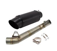 Motorcycle Exhaust Pipe Motorcycle 60mm Motocross Exhaust System Middle Link Pipe With Muffler For CBR1000RR For CBR 1000R 2008-2016(Black)