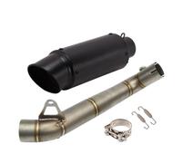 Motorcycle Exhaust Pipe Motorcycle 60mm Motocross Exhaust System Middle Link Pipe With Muffler For CBR1000RR For CBR 1000R 2008-2016(Black)