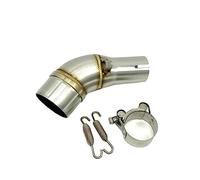 Motorcycle Exhaust Pipe Motorcycle Slip On Middle Exhaust Link Pipe For YZF R3 R25 YZFR3 2013-2020 Adapter Connector Coating Process Motorbike Exhaust
