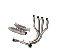 Motorcycle Exhaust Pipe Muffler For Kawasaki For Z1000 2010-2024 51MM Motorcycle Exhaust Full System Elbow Muffler Pipe Titanium Alloy Connect TheMuffler(C Titanium Alloy)