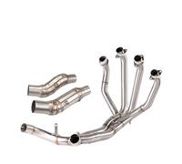 Motorcycle Exhaust Pipe Muffler For Kawasaki For Z1000 2010-2024 51MM Motorcycle Exhaust Full System Elbow Muffler Pipe Titanium Alloy Connect TheMuffler(Type A)