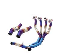 Motorcycle Exhaust Pipe Muffler For Kawasaki For Z1000 2010-2024 51MM Motorcycle Exhaust Full System Elbow Muffler Pipe Titanium Alloy Connect TheMuffler(Type B)