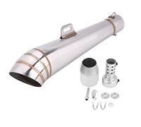 Motorcycle Exhaust Pipe Muffler Silencer Stainless Steel Motorcycle Universal Exhaust Tail Pipe Muffler Tailpipe Tip Noise Eliminator+akrapovic+51mm exhaust+exhaust cafe racer +Auto