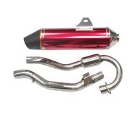 Motorcycle Exhaust Pipe Muffler System Slip On For CRF230F CRF150F 2003-2013 Tube Exhause Exhaust Pipe Silencer(Red)