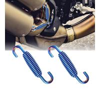 Motorcycle Exhaust Pipe Spring Universal Stainless Exhaust Springs Metal Muffler Exhaust Pipe Spring Hooks for Universal Motorcycle Scooter Blue