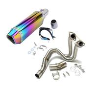 Motorcycle Exhaust Pipe System Modified Front Center Pipe Suitable For ER6N ER6F Z650 For Versys 650 2012-2018(Style 9)