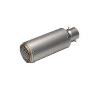 motorcycle exhaust pipe Universal 51mm Motorcycle Exhaust Pipe Made Stainless Steel With A Straight Design And A Mesh At The Tail End(GD270SS-silver)
