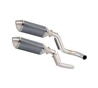 Motorcycle Exhaust Pipe With High Level Mid Link Pipe For VTR 1000 F Firestorm 1997 1998 1999 2000-2006(Style 3)