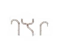 Motorcycle exhaust silencer For R45 R65 R75 R80 R100 Front Exhaust Header 2 In 1 Motorcycle Muffler Pipe Collector(40MM)
