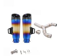 Motorcycle Exhaust Silencer Full Motorcycle Exhaust Escape Moto Double Muffler Slip On For SHIVER 750 SL750 For SHIVER750 GT 750GT 2010-2016