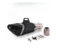 Motorcycle exhaust silencer Universal Motorcycle Exhaust 51mm Muffler Silencer Double Hole Baffle For Z900 MT 07 CB650F NC700 RC390 R15(Style E)