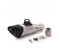 Motorcycle exhaust silencer Universal Motorcycle Exhaust 51mm Muffler Silencer Double Hole Baffle For Z900 MT 07 CB650F NC700 RC390 R15(Style B)