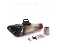 Motorcycle exhaust silencer Universal Motorcycle Exhaust 51mm Muffler Silencer Double Hole Baffle For Z900 MT 07 CB650F NC700 RC390 R15(Style D)