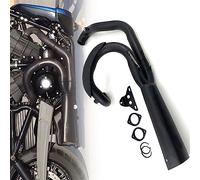 Motorcycle Exhaust System Black For Harley Davidson Night Rod V-Rod Muscle Luther 2003 2004-2021 2 In 1 Muffler Accessories