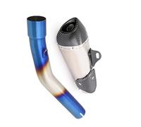 Motorcycle Exhaust System Blue Mid Link Pipe 350mm Muffler DB Killer For Yamaha Tenere 700 2019 2020 2021 2022 2023