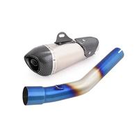 Motorcycle Exhaust System Blue Mid Link Pipe 350mm Muffler DB Killer For Yamaha Tenere 700 2019 2020 2021 2022 2023