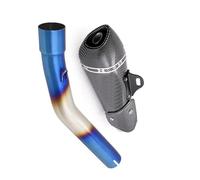 Motorcycle Exhaust System Blue Mid Link Pipe 350mm Muffler DB Killer For Yamaha Tenere 700 Rally Edition 2020 2021 2022 2023