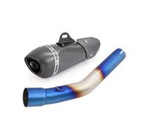 Motorcycle Exhaust System Blue Mid Link Pipe 350mm Muffler DB Killer For Yamaha Tenere 700 Rally Edition 2020 2021 2022 2023