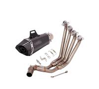 motorcycle exhaust system Motorcycle Exhaust Pipe For CBR 650 For 650R CB650F Full System Front Mid Modified Carbon Fiber Silencer Slip On Muffler