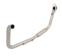 Motorcycle Exhaust System Stainless Steel Header Mid Link Pipe Slip-on For Benelli TNT 125 2017 2018 2019 2020-2023 HRQCTIM(Silver)