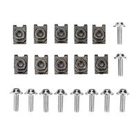 Motorcycle Fairing Body Bolt Kit, 10x M5 Motorcycle Fairing Body Bolt Kit Screw Spire Speed Fastener Clip Nut(Silver).-for m5 speed nut