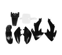 Motorcycle Fairing Body Work Kit, Plastic 7 - Piece Splash Guard Set, Black and White for CRF50 XR50 50cc to 160cc - Durable ABS Plastic, Easy Installation, Universal Fit for Dir (Six Black and One