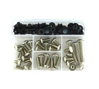 Motorcycle Fairing Bolt Compatible With Vfr400 For Nc30 1989-1994 Motorcycle Complete Fairing Bolts Kit Bodywork Screws Nut Side Covering Screws Bolts Steel(Silver)
