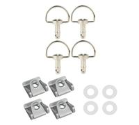 Motorcycle Fairing Bolt For Ducati 749 916 996 998 999 17mm Quick Release Fasteners D-RING 1/4 Turn Rivet Screws Studs Fairing Body Screws Bolts(Silver,4pcs)
