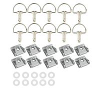 Motorcycle Fairing Bolt For Ducati 749 916 996 998 999 17mm Quick Release Fasteners D-RING 1/4 Turn Rivet Screws Studs Fairing Screws Kit(Silver,10pcs)