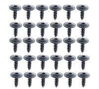 Motorcycle Fairing Bolt Kit 10pcs General Parts Black Self-tapping Hexalobular Internal Star Socket Screws M4.8 Big Head For Car Motorcycle Bumper Fender Engine Guard(30pcs)
