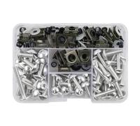 Motorcycle Fairing Bolt Kit Compatible With Ducati For Scrambler 800 For Monster 696 937 821 For V4S For Desert X Fairing Protector 177PCS Motorcycle Screws Nut Kit(Silver)