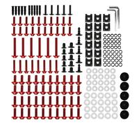Motorcycle Fairing Bolt Kit for BMW R1100GS R1100RS R1100RT R1100S,Red | CNC billet aluminum construction with full nut, clip and grommet assortment for complete fairing restoration
