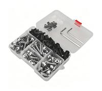 Motorcycle Fairing Bolt Kit For XMAX NMAX 125 155 X-MAX300 250 TMAX T-max560 TECH MAX ABS DX Bolt Screws Nuts Clips Fairing Bolt Kits Screws Fasteners(Silver)