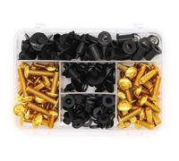 Motorcycle Fairing Bolts For K&awasaki For Ninja 125 250 300 EX250 EX300 400 400R ER-4f 500R 650R ER-6f 650 ER-6n M5 M6 Nuts Fairing Nuts(Gold)