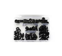 Motorcycle Fairing Bolts Kit Motorcycle Complete Full Fairing Bolts Kit For VFR800 1998 1999 2000 2001 Bodywork Screws Nut Side Covering Steel(Black)