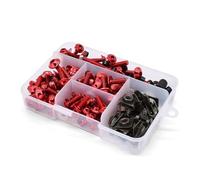 Motorcycle Fairing Bolts Kit Motorcycle Fairing Screw Spring Bolt Kit Body Fastener Clips Compatible With Yamaha For Vmax 1200 1700 V Max For Tenere 700 Xtz700 Xjr1300(Red)