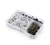 Motorcycle Fairing Bolts Kit Motorcycle Fairing Screw Spring Bolt Kit Body Fastener Clips Compatible With Yamaha For Vmax 1200 1700 V Max For Tenere 700 Xtz700 Xjr1300(Silver)
