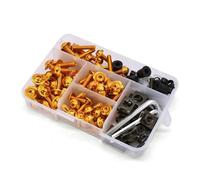 Motorcycle Fairing Bolts Kit Motorcycle Fairing Screw Spring Bolts Kit Body Fastener Clips Compatible With Suzuki For GSF600 For Bandit GS1000 GS500 GSX1100F For KATANA(Gold)