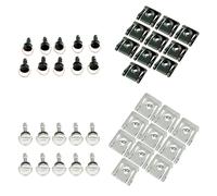 Bike It Silver Quick Release Fairing Fasteners Slip-On 17mm Pack Of 10